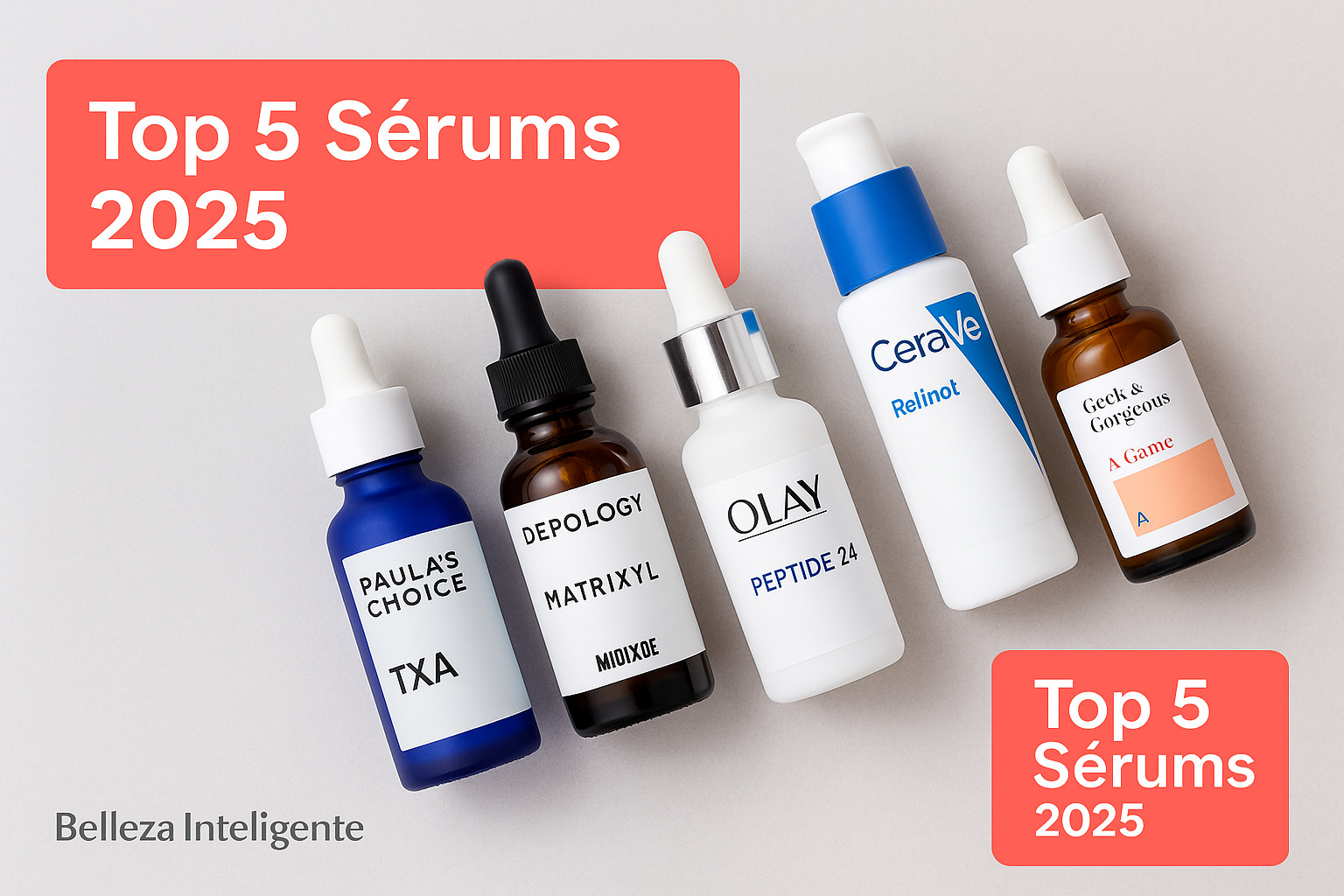 top 5 sérums péptidos y retinol recomendados 2025