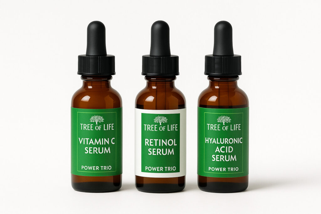 Tree of Life – Trío Antiedad con Vitamina C, Retinol y Ácido Hialurónico