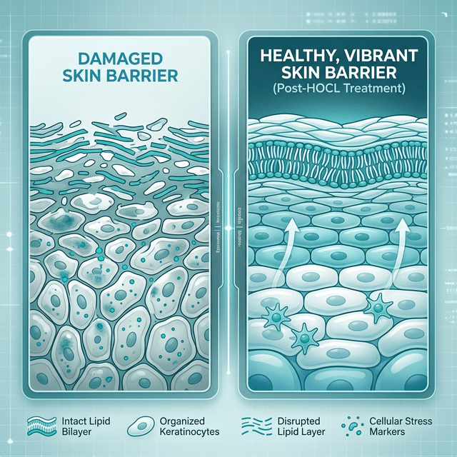 Barrera cutánea microscopio HOCL